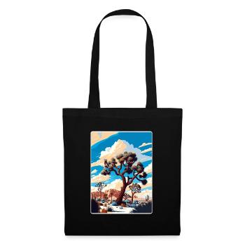 Joshua Tree Nationalpark Kalifornien Reiseposter - Stoffbeutel - Schwarz - Vorne