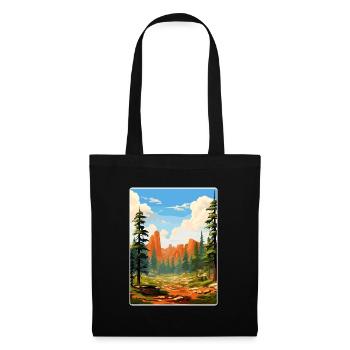 Sequoia Kings Canyon Nationalpark Reiseposter - Stoffbeutel - Schwarz - Vorne