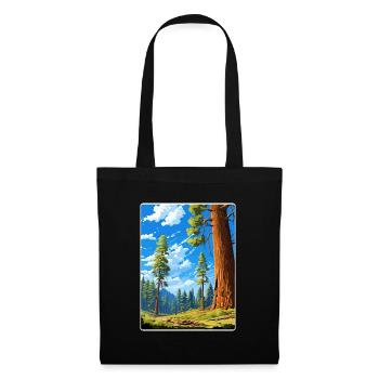 Sequoia Kings Canyon Nationalpark Reiseposter - Stoffbeutel - Schwarz - Vorne