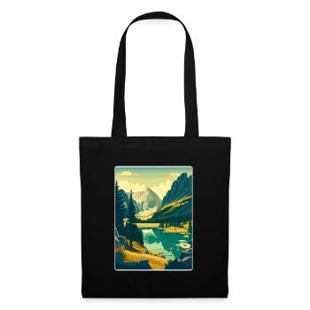 Parc national de Durmitor Monténégro Affiche de voyage - Sac en tissu - noir - Devant
