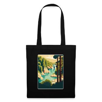 Parc national de Krka Croatie Chambre Voyage Affiche WPA - Sac en tissu - noir - Devant