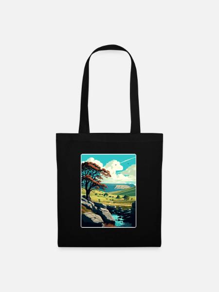 Yorkshire Dales Nationalpark Reiseposter WPA - Stoffbeutel - Schwarz