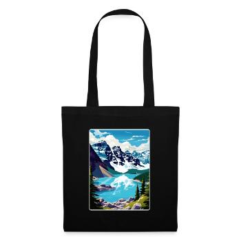 Parc national Banff Canada Affiche de voyage souvenir - Sac en tissu - noir - Devant