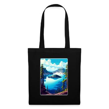 Crater Lake National Park Travel Poster Souvenir - Tote Bag - black - Front