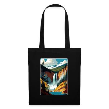 Yellowstone National Park Travel Poster Souvenir - Tote Bag - black - Front