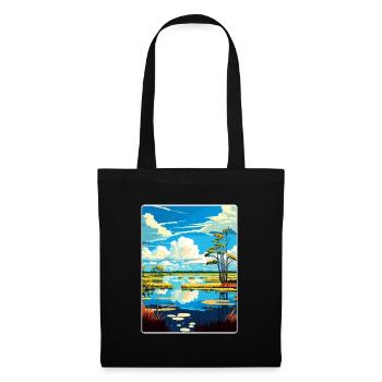 Affiche de voyage souvenir du parc national des Everglades - Sac en tissu - noir - Devant