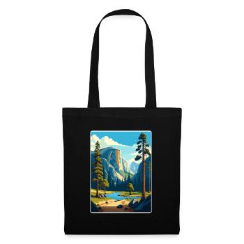 Parc national de Yosemite Affiche de voyage Souvenir WPA - Sac en tissu - noir - Devant