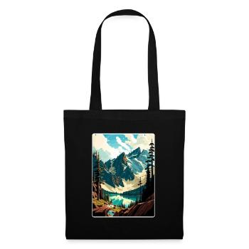 Carte d’affiche de voyage du parc national des North Cascades - Sac en tissu - noir - Devant