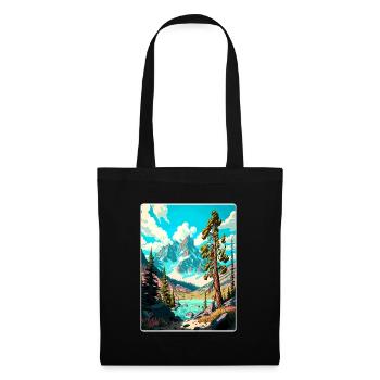 Bridger Teton National Park Affiche de voyage souvenir - Sac en tissu - noir - Devant