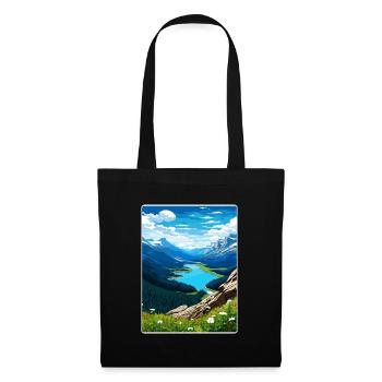 Parc national Banff Canada Affiche de voyage souvenir - Sac en tissu - noir - Devant