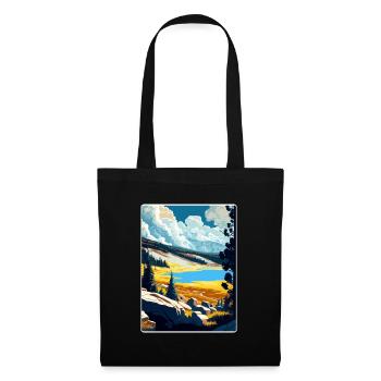 Yellowstone National Park Travel Poster Souvenir - Tote Bag - black - Front