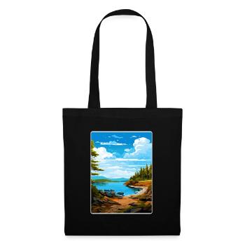 Acadia National Park Travel Poster Souvenir WPA - Tote Bag - black - Front