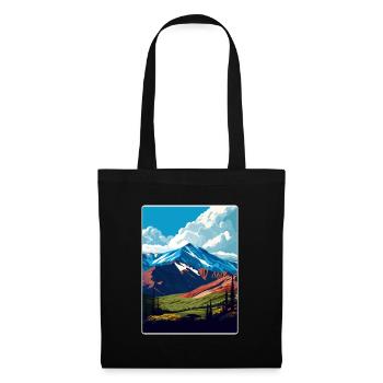 Parc national de Denali Affiche de voyage Souvenir WPA - Sac en tissu - noir - Devant