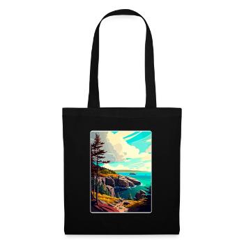 Acadia National Park Travel Poster Souvenir WPA - Tote Bag - black - Front