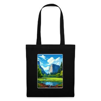 Parc national de Yosemite Affiche de voyage Souvenir WPA - Sac en tissu - noir - Devant