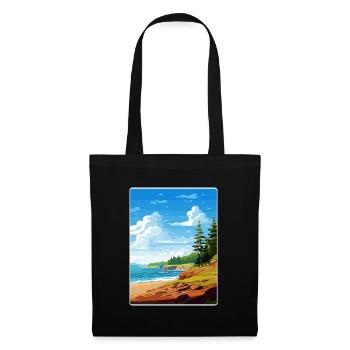 Acadia National Park Travel Poster Souvenir WPA - Tote Bag - black - Front