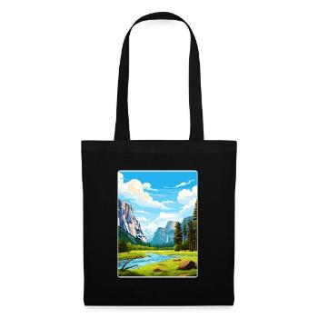 Parc national de Yosemite Affiche de voyage Souvenir WPA - Sac en tissu - noir - Devant