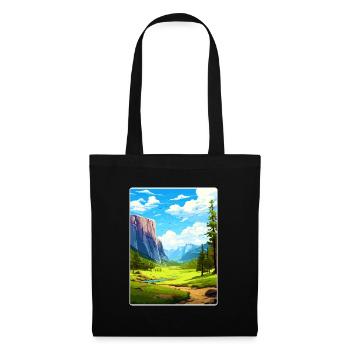 Parc national de Yosemite Affiche de voyage Souvenir WPA - Sac en tissu - noir - Devant