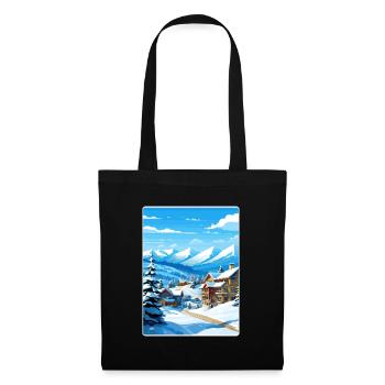 Vail Ski Resort Skifahren Reise Poster Souvenir WPA - Stoffbeutel - Schwarz - Vorne