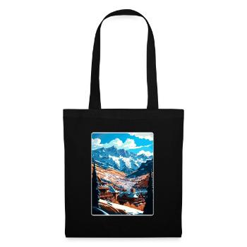 Telluride Ski Colorado Reise Poster Souvenir WPA - Stoffbeutel - Schwarz - Vorne