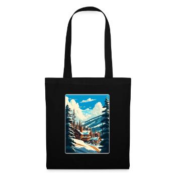 Vail Ski Resort Skifahren Reise Poster Souvenir WPA - Stoffbeutel - Schwarz - Vorne
