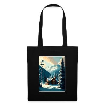 Whistler ski ski vintage voyage affiche souvenir - Sac en tissu - noir - Devant