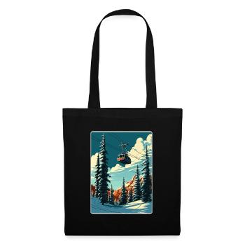 snowbird ski ski vintage voyage affiche souvenir - Sac en tissu - noir - Devant