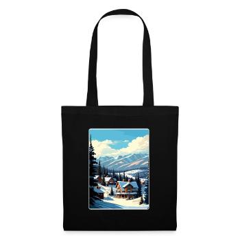 Breckenridge Ski Reise Poster Souvenir Farbe WPA - Stoffbeutel - Schwarz - Vorne