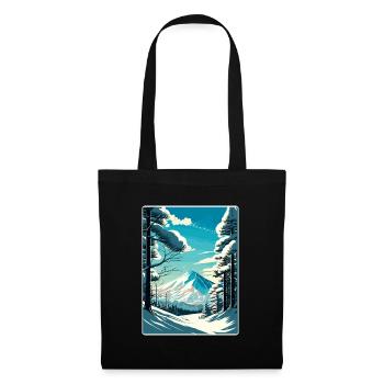 Niseko Ski Skiing Travel Poster Souvenir Paint WPA - Tote Bag - black - Front
