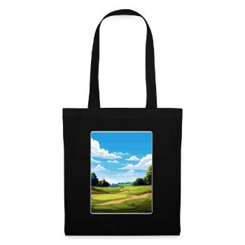 Shinnecock Hills Golfplatz Reise Posterkarte - Stoffbeutel - Schwarz - Vorne