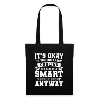 Curler Winter Player Snow - Tote Bag - black - Front