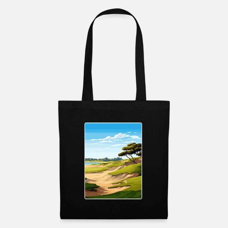 Torrey Pines Golfplatz Reiseposter Souvenir - Stoffbeutel - Schwarz