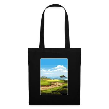 Affiche de voyage du parcours de golf Torrey Pines - Sac en tissu - noir - Devant