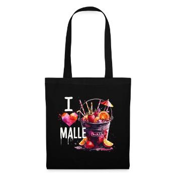 Ich liebe Malle Mallorca Geschenk - Stoffbeutel - Schwarz - Vorne