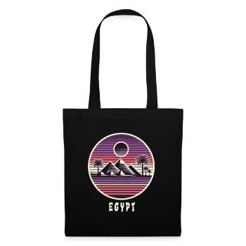 Design de pyramide égyptienne - Sac en tissu - noir - Devant