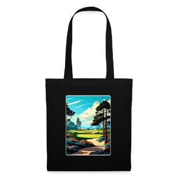 Affiche de voyage du parcours de golf de Poppy Hills Souvenir WPA - Sac en tissu - noir - Devant