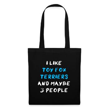 Toy Fox Terrier - Stoffbeutel - Schwarz - Vorne