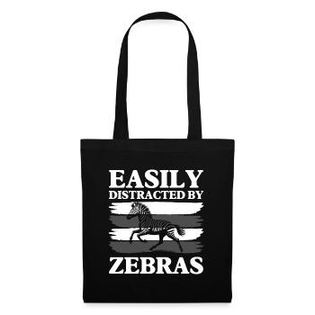 Zebra Crossing Wilderness Horse Militant des droits des animaux - Sac en tissu - noir - Devant