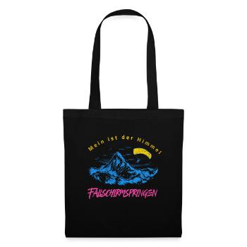 Mon royaume, c’est le ciel – parachutisme - Sac en tissu - noir - Devant