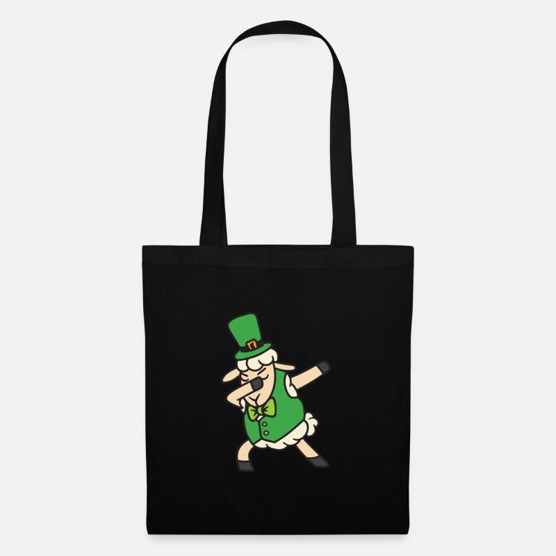 Schaf Dab Dabbing Tanz Hip Hop St Patricks Day - Stoffbeutel - Schwarz