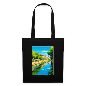 Padua Palermo Town Italy Travel Poster Souvenir - Tote Bag - black - Front