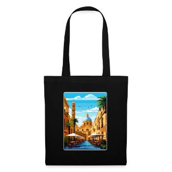 Palermo Sicily Town Italy Travel Poster Souvenir - Tote Bag - black - Front