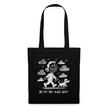 Drôle de dicton de chien pour les amoureux des chiens - Sac en tissu - noir - Devant