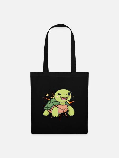 Turtle Reptil - Stoffbeutel - Schwarz