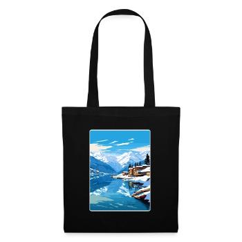 Zell am See Salzburg Reiseposter Souvenir WPA - Stoffbeutel - Schwarz - Vorne