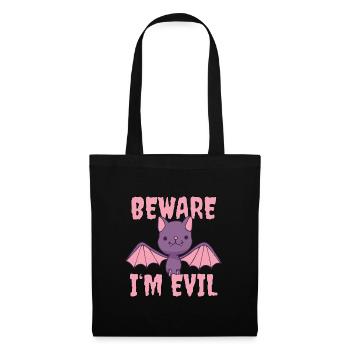Cute Halloween Bat Funny Saying - Tote Bag - black - Front