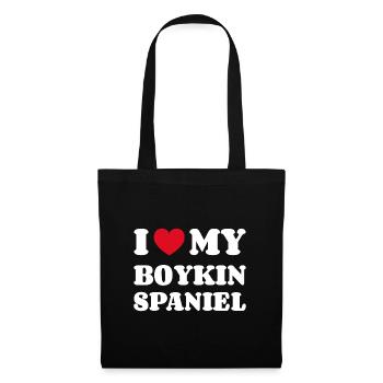 J’aime mon Boykin Spaniel Cadeau Propriétaire de chien - Sac en tissu - noir - Devant