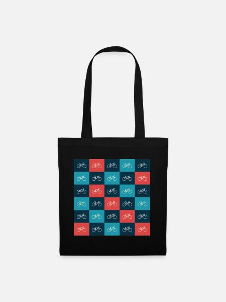 Vibrant Bicycle Pattern Artwork - Tote Bag - black