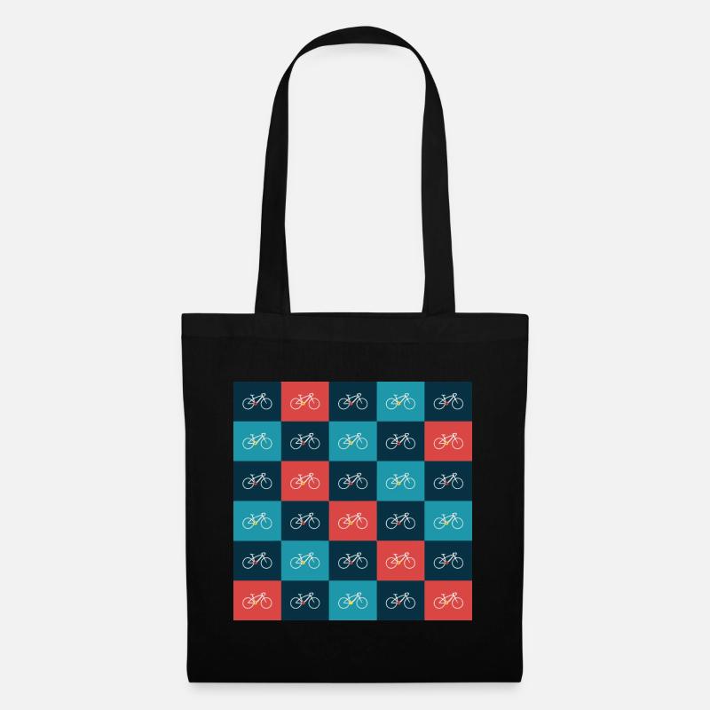 Vibrant Bicycle Pattern Artwork - Tote Bag - black