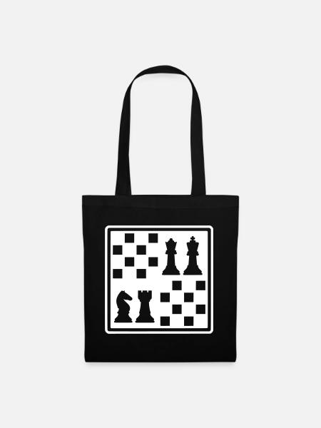 Échecs - Sac en tissu - noir